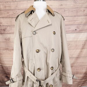 LAUREN RALPH LAUREN GREEN LABEL TRENCH COAT DUSTER OVERCOAT MENS SZ 42L